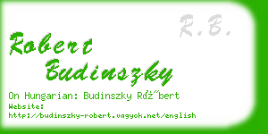 robert budinszky business card
